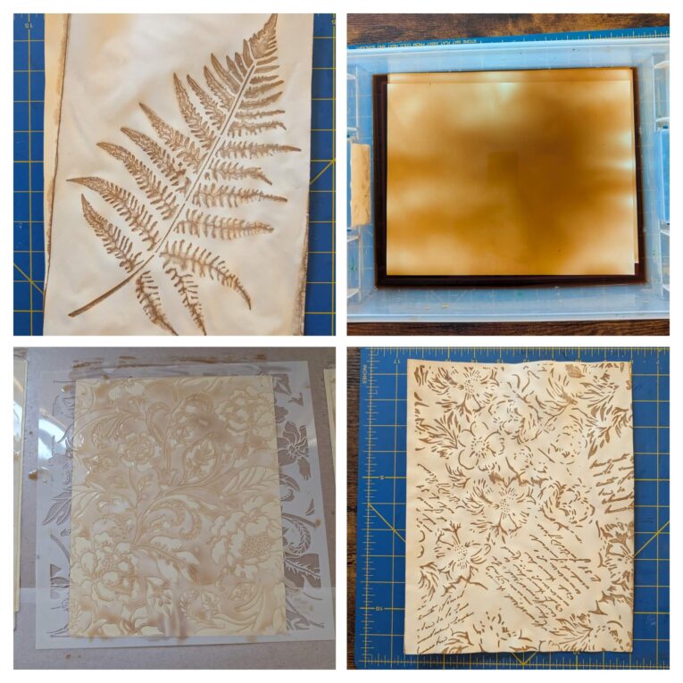 How to Make Patterned Coffee Dyed Paper